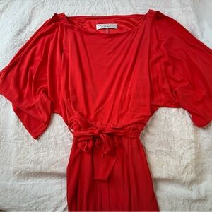 Trina Turk cold shoulder dress with matching belt sz S